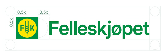 Bilde av Felleskjøpets nye logo med intimsoner