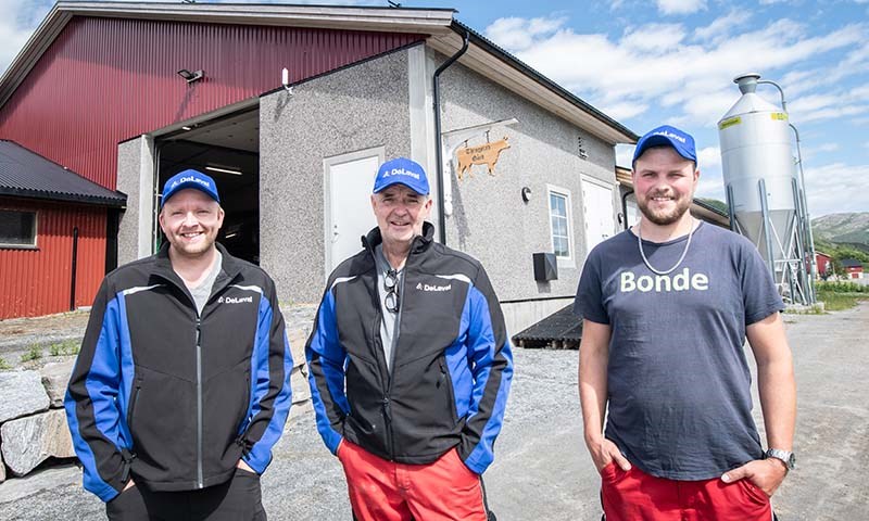 Bendik (f.v.) og Jens Karsten Kjærstad og Matias Johansen