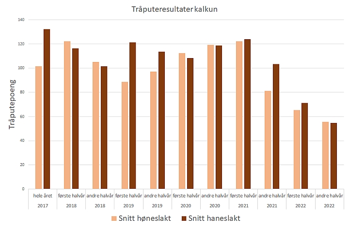 Tråputestatistikk for kalkun