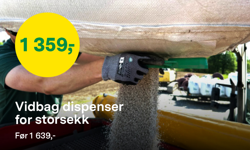 Vidbag dispenser for storsekk før 1 639 kr nå 1 359 kr ekskl mva