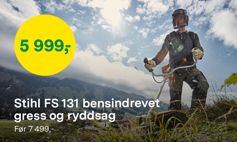 Stihl FS 131 bensindrevet gress og ryddsag før 7 499,- nå 5 999,-