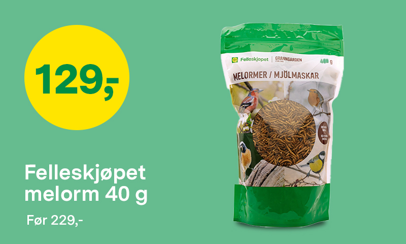 Felleskjøpet melorm 400 g før 229 kr nå 129 kr
