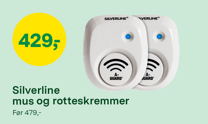 Silverline mus og rotteskremmer før 479,- nå 429,-