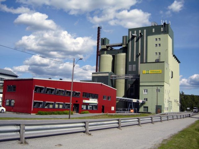 Felleskjøpet kornmottak Østre Romerike. Foto