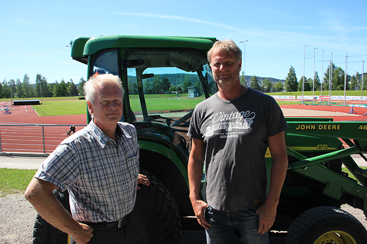 Driftsleder Johan Stav og avdelingsleder Svein Rune Ussberg i Skedsmo kommune ser nytten av å være til stede på Bedre Landbruk. –Minst en av oss er til stede hver gang, sier Johan Stav.