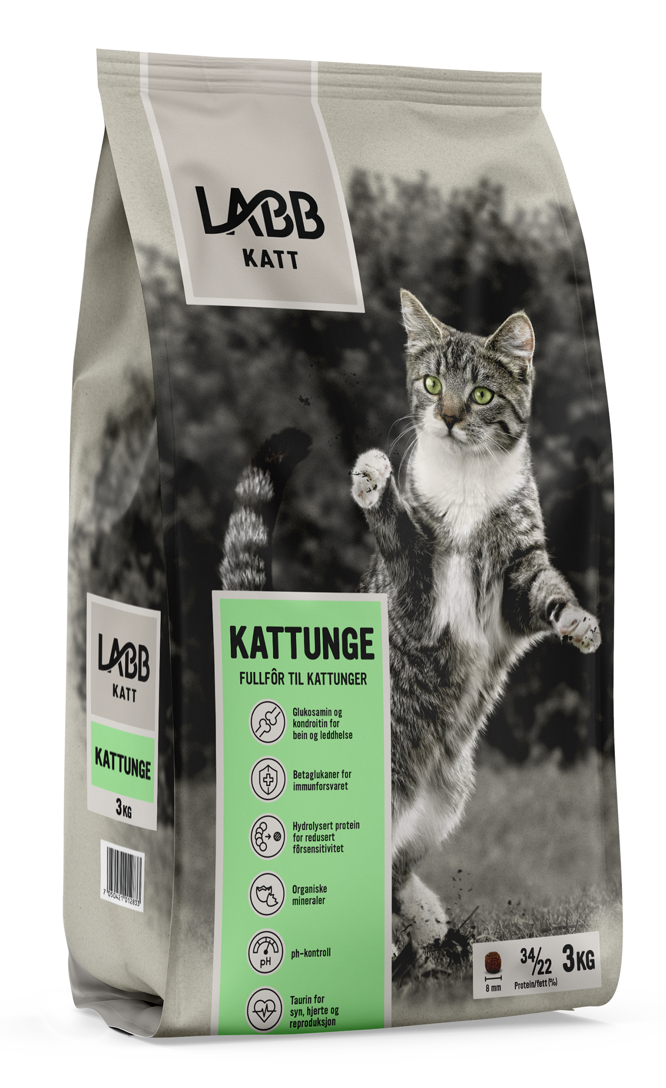 Kattunge kattemat 3 kg