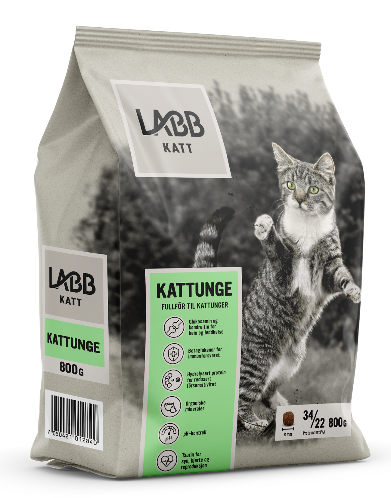 Kattunge kattemat 800 gr