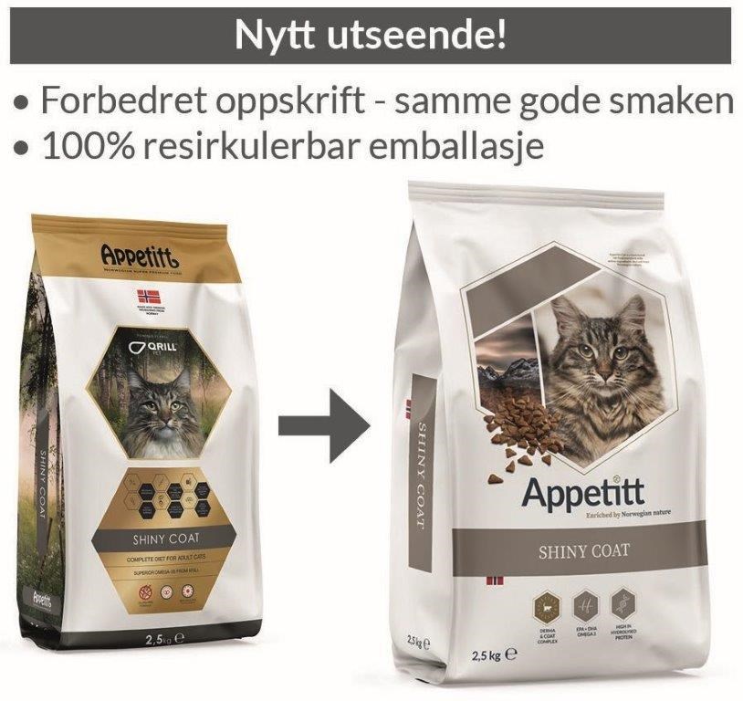 Kattemat Cat Shiny Coat 2,5 kg Felleskjøpet.no
