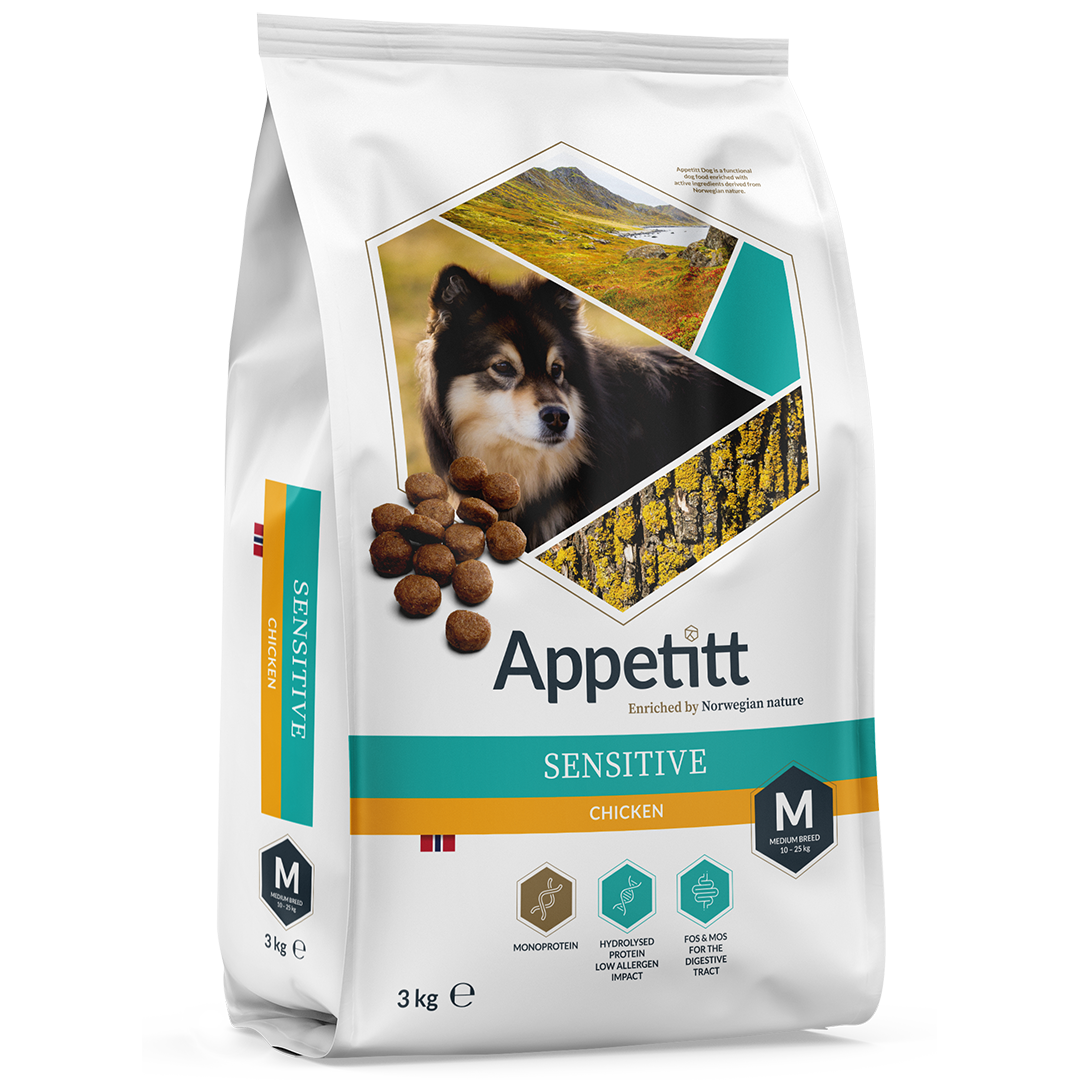 Hundefôr Sensitive Chicken Medium Breed 3 kg