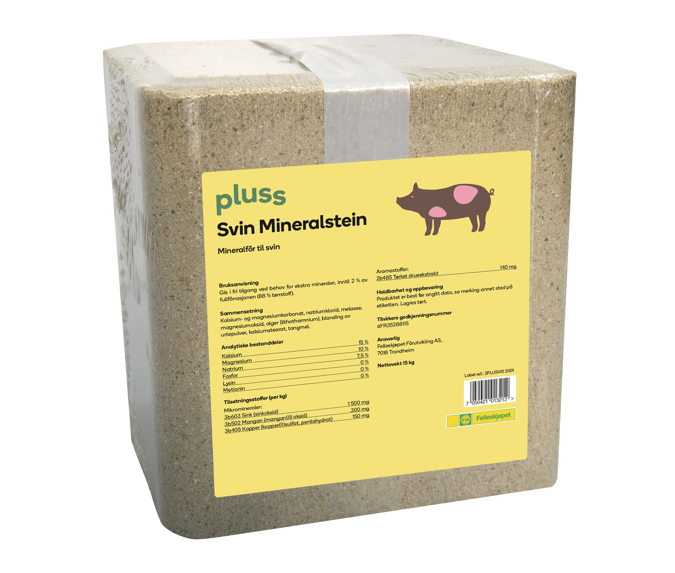 Svin Mineralstein 15 kg