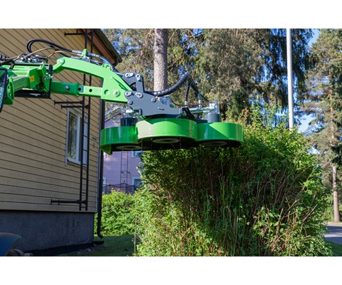 Hekktrimmer med roterende kniver