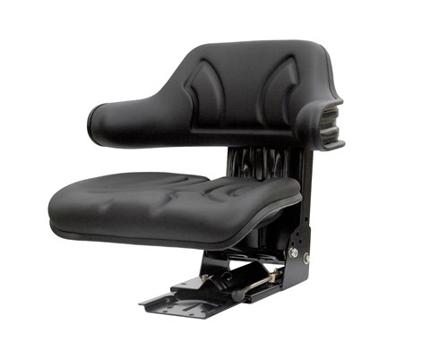 Mekanisk førersete i svart skai