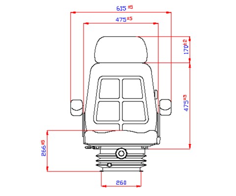 Mekanisk førersete Deluxe