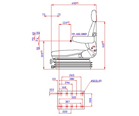 Mekanisk førersete Deluxe