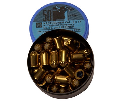 Patron til boltepistol blå 50 stk