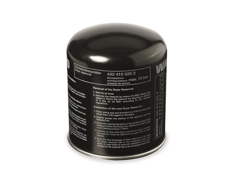 Tørkefilterpatron for trykkluftbrems