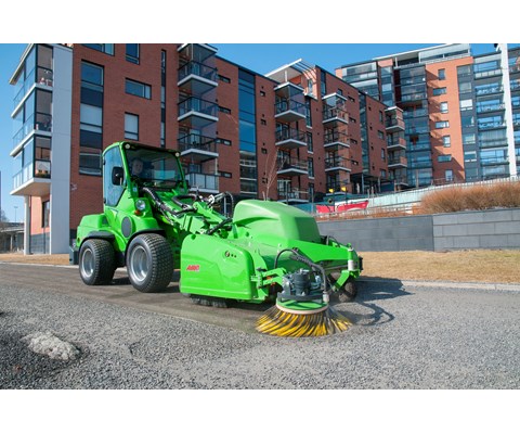 Feiemaskin med oppsamler