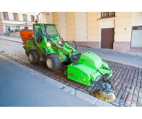 Feiemaskin med oppsamler
