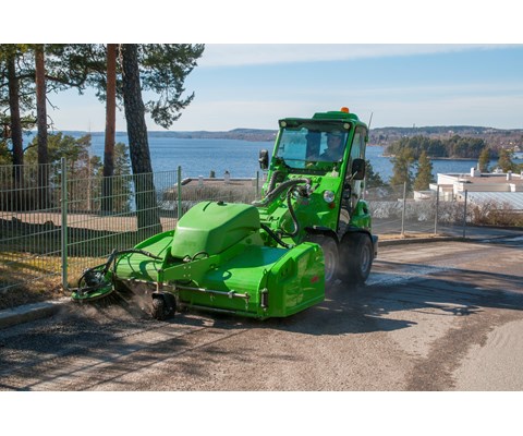 Feiemaskin med oppsamler