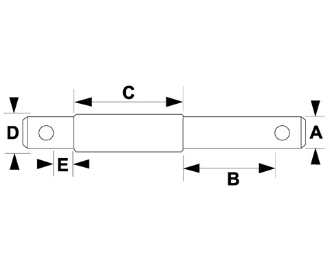 Bolt toppstag kat. 2 og 3 25/75 mm 32/19 mm