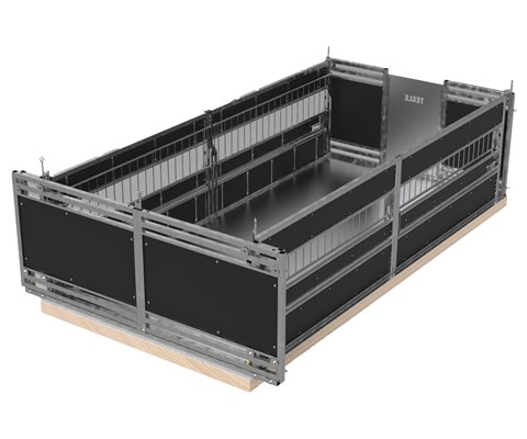 Fôrkasse 4 m løst fôr for sau med 2 stk luker