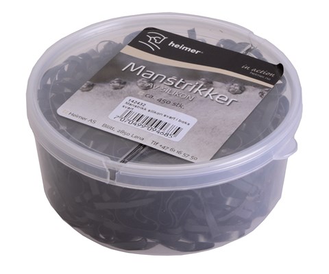 Manstrikk svart 450 stk