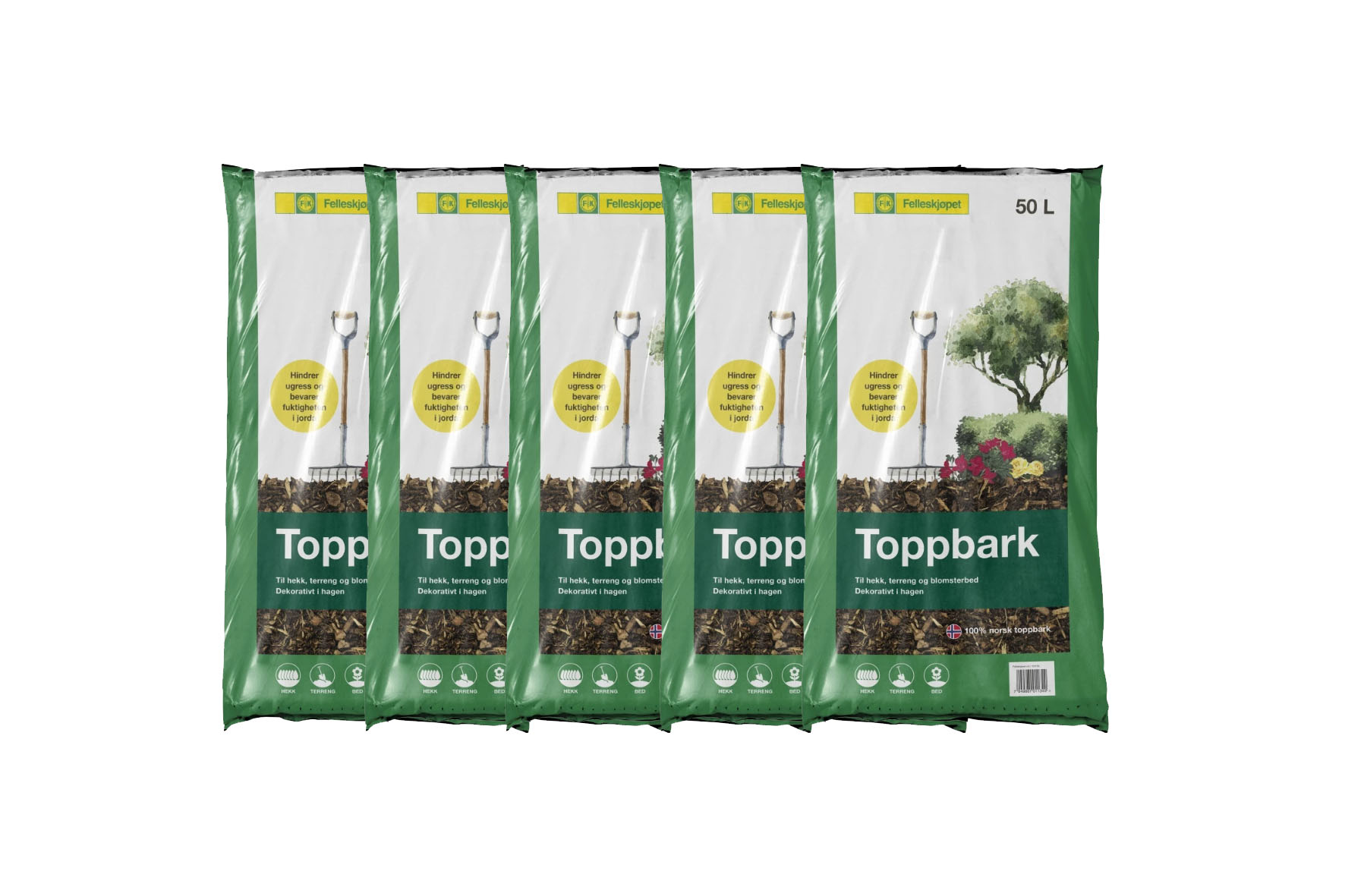 Toppbark 50 L -5 pk