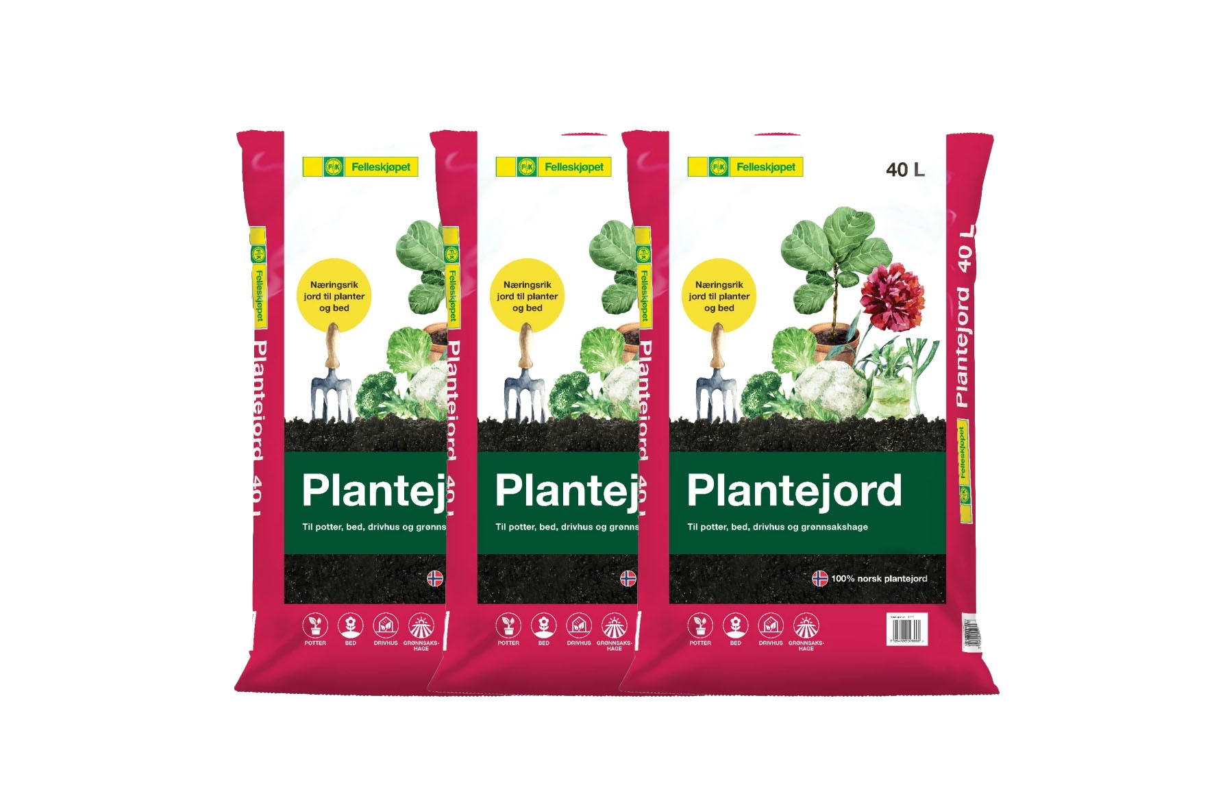 Plantejord 40 L-3 pk