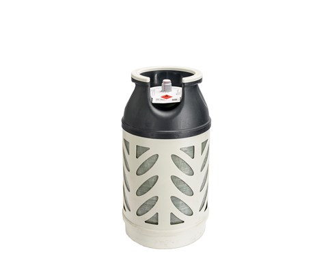 Propanflaske og gass 10 kg kompositt påtrykksventil