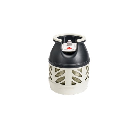 Propanflaske og gass 5 kg kompositt påtrykksventil