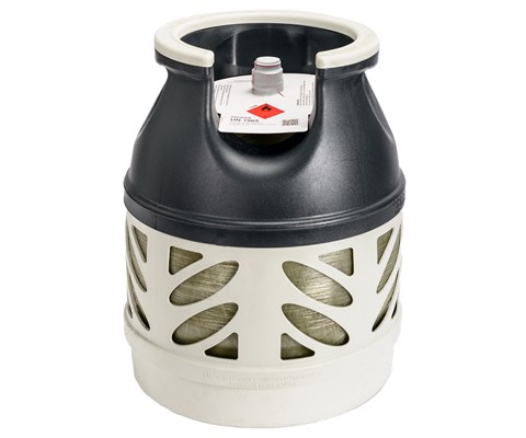 Propanflaske og gass 5 kg kompositt påtrykksventil