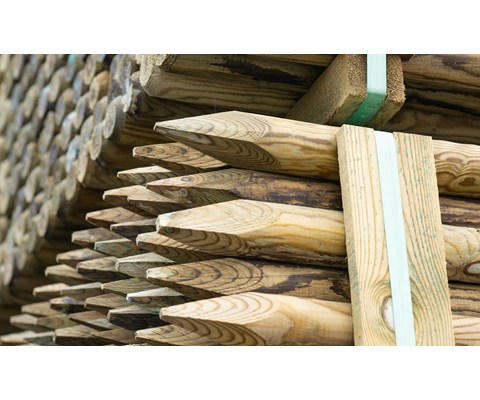 Gjerdestolpe impregnert 7 X 200 cm