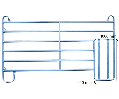 Grind flyttbar 3x1,7m med kalvegang