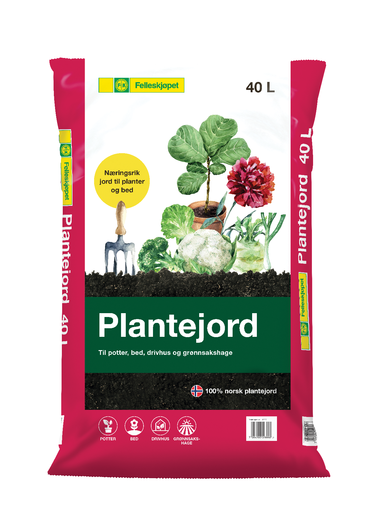 Plantejord 40 L Pall à 54 sekker