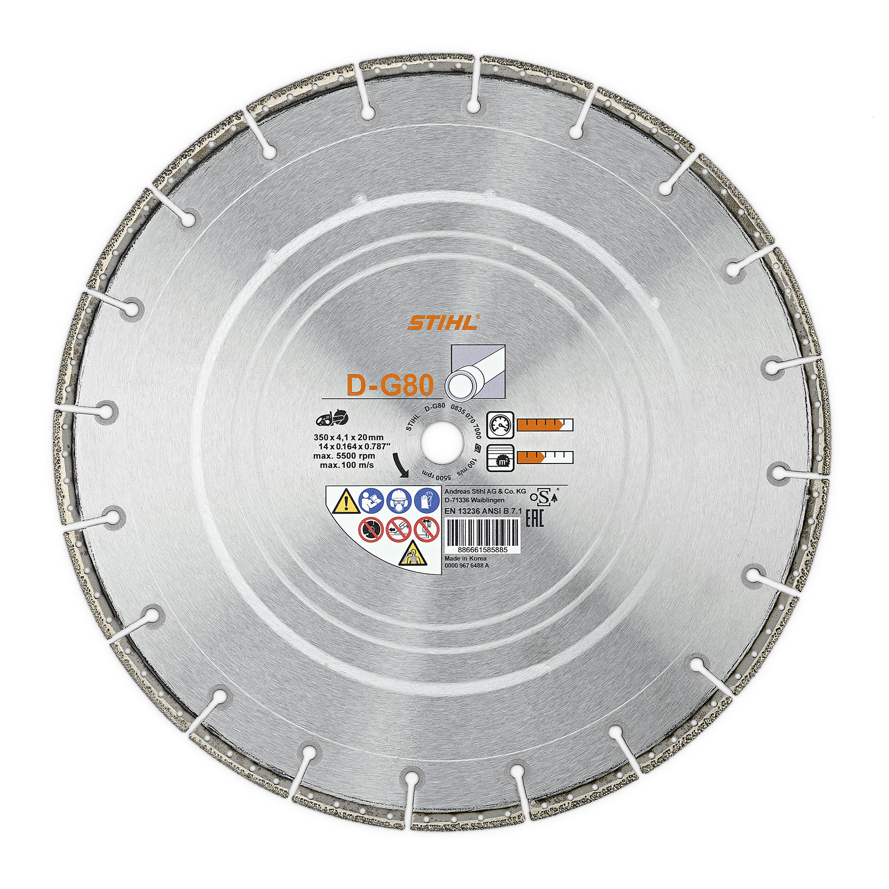 Diamantskive D-G 80 350 mm