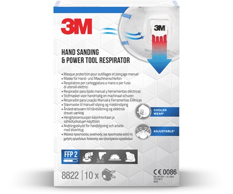 Støvmaske 8822PT FFP2 med ventil 10 pk