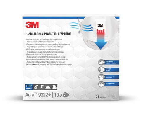 Støvmaske 9322PT FFP2 med ventil 10 pk