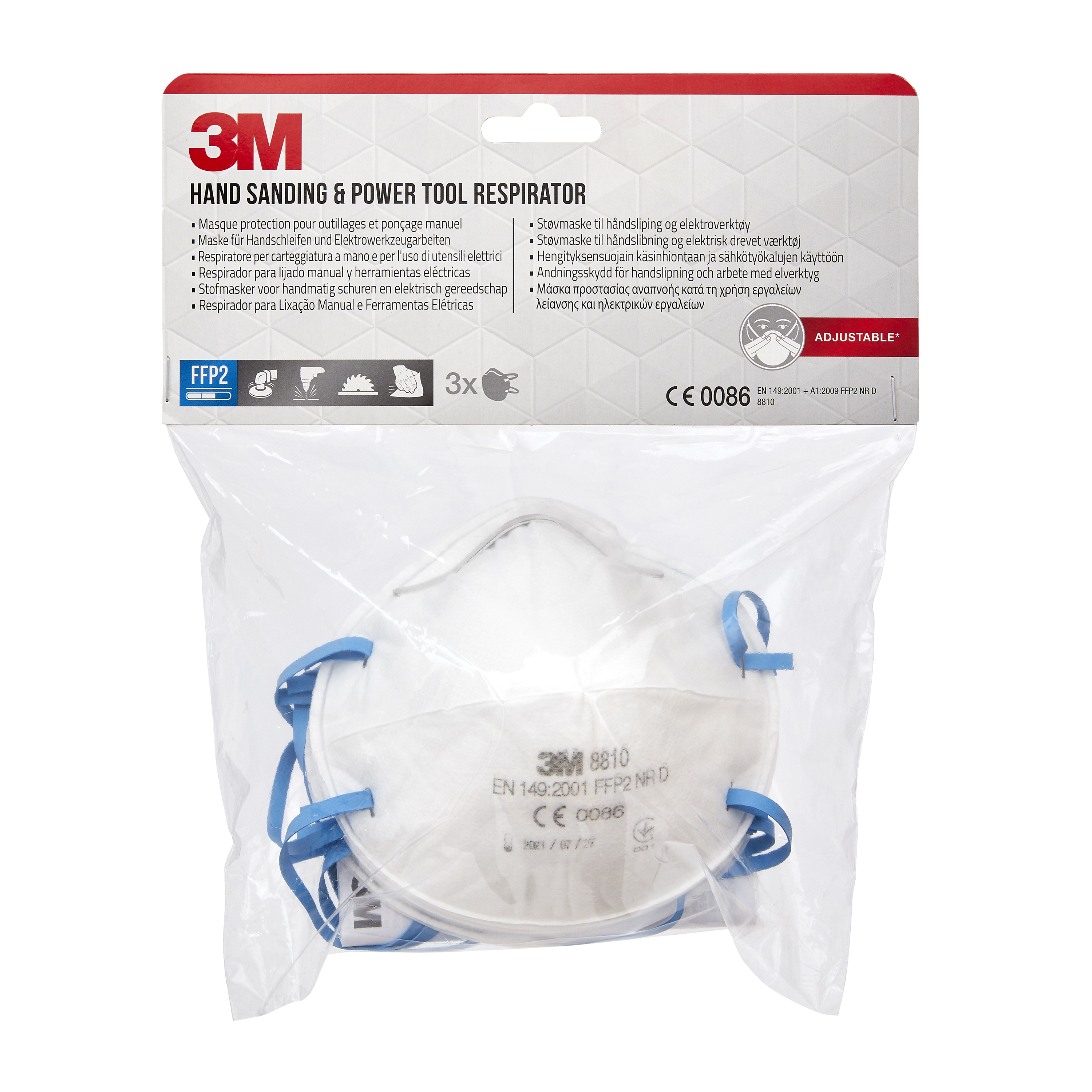 Støvmaske 98810C FFP2 uten ventil 3 pk