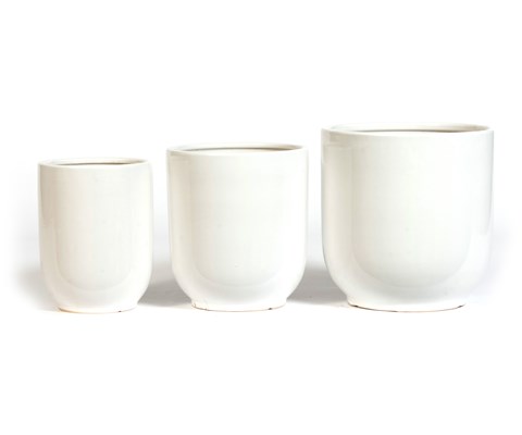 Blomsterpotte Anne Sofie sett à 3 stk hvit