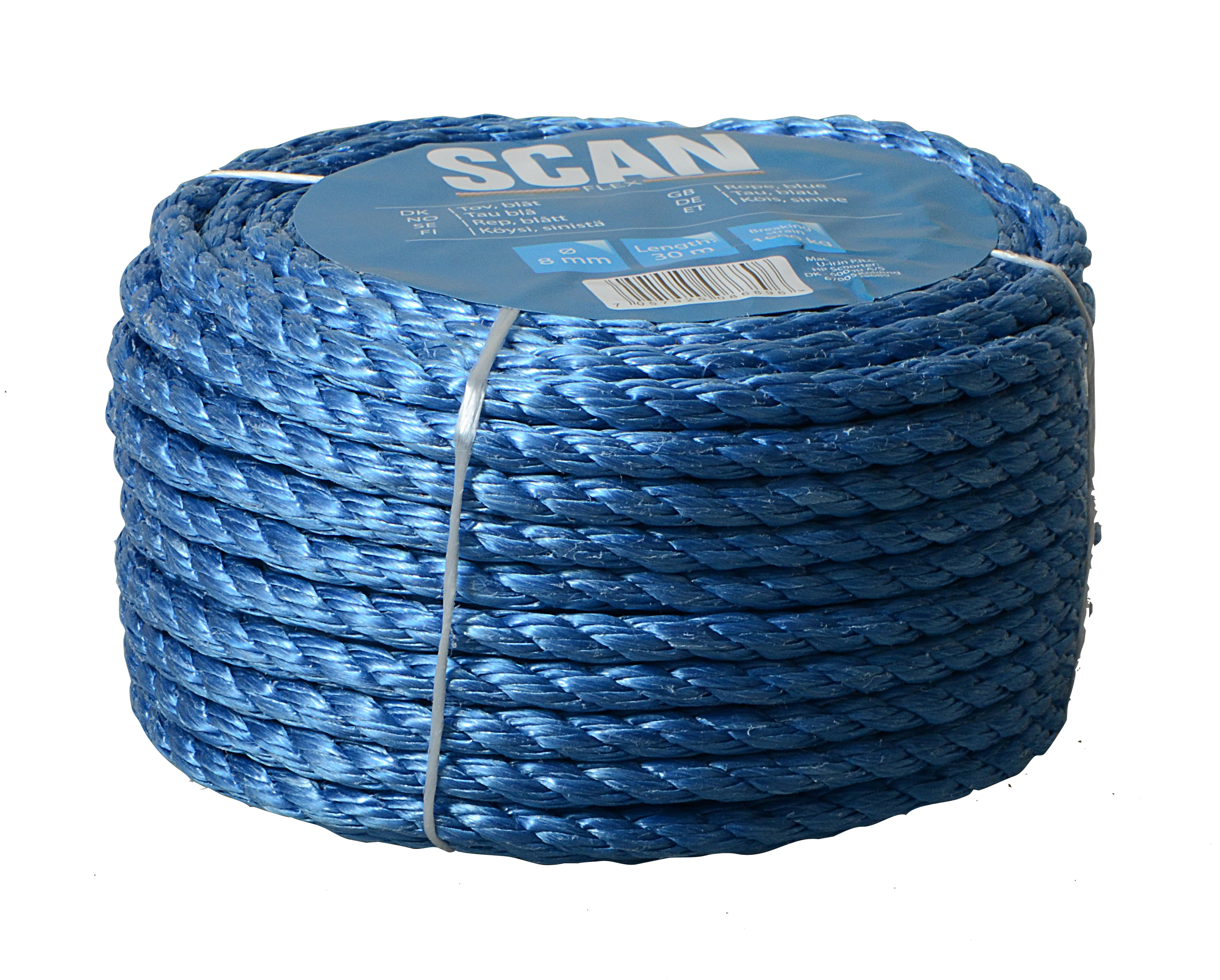 Tau blå 30 meter splittfiber