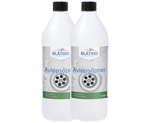 Avløpsåpner 2 stk à 1 L