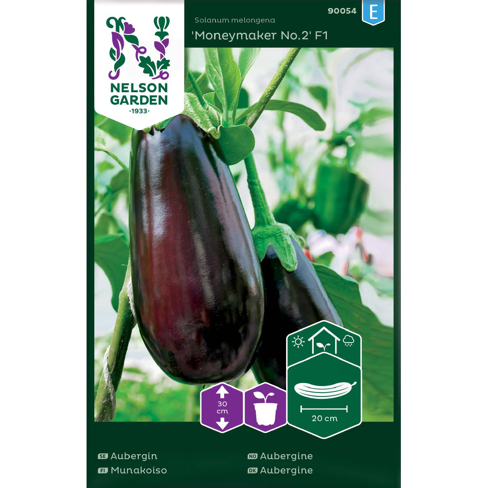 Frø aubergine Moneymaker