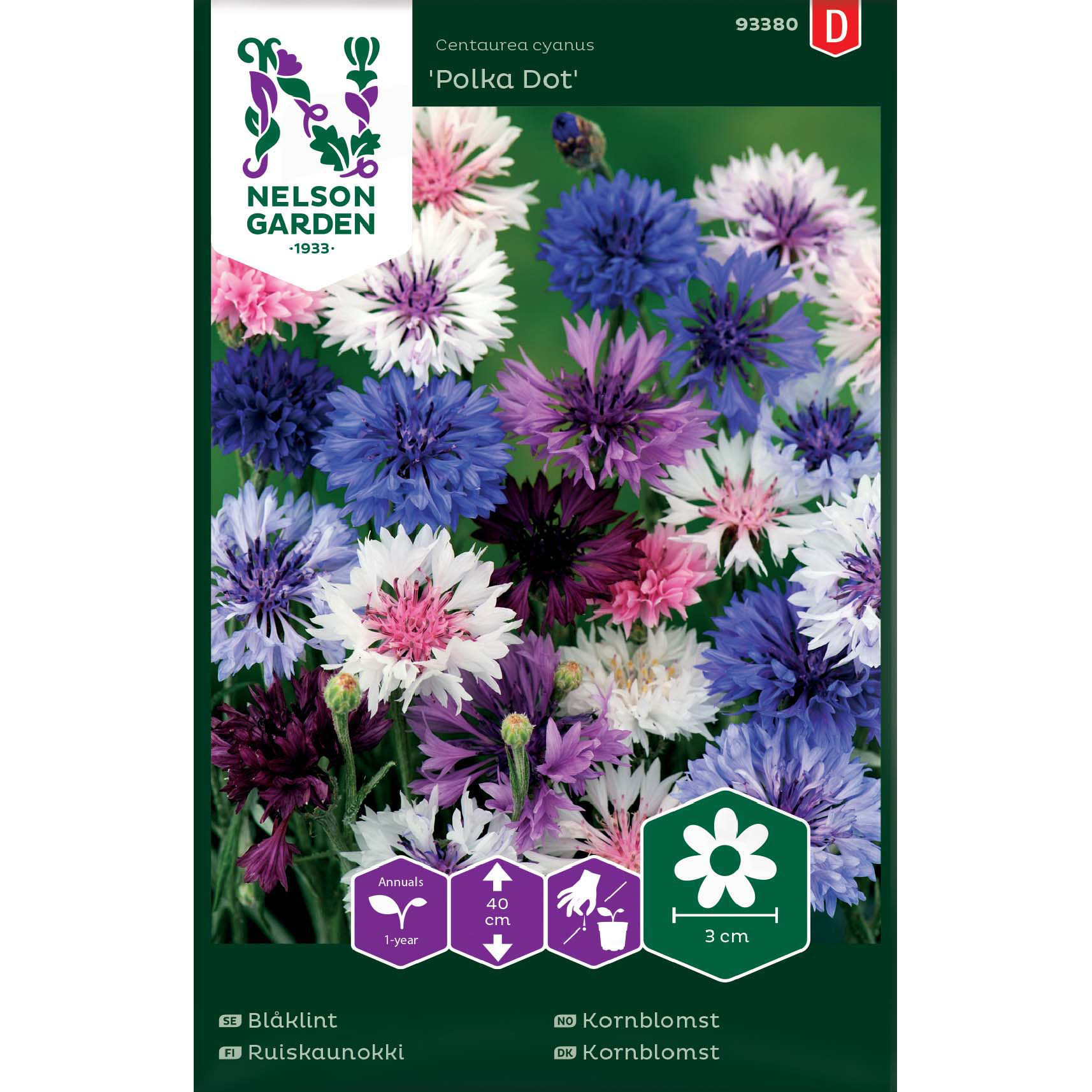Frø Polka Dot kornblomst