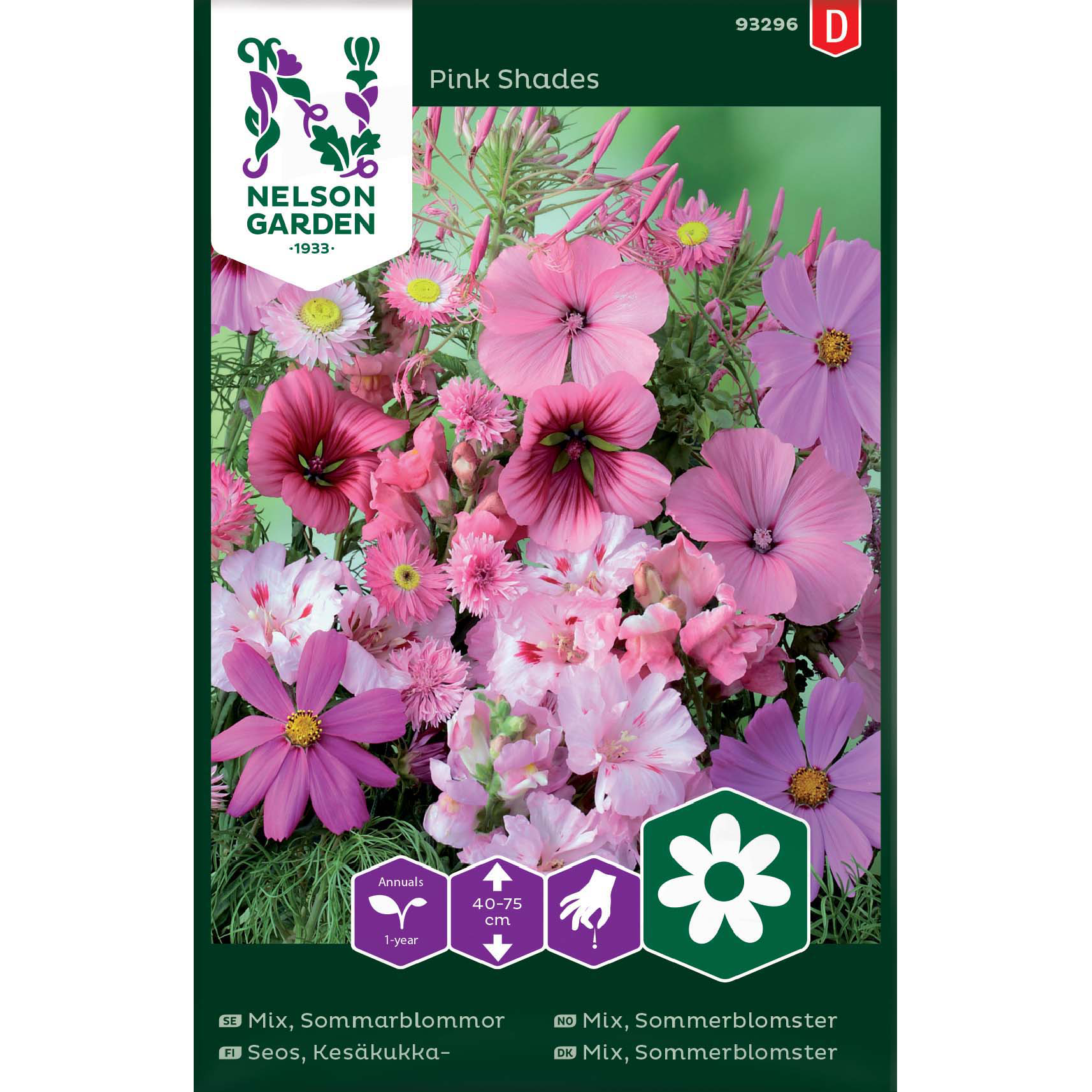 Frø Pink Shades sommerblomster mix