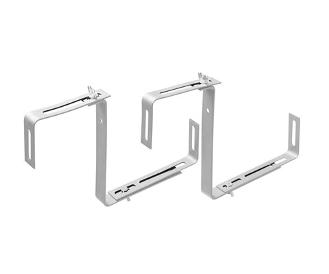 Konsoll for balkongkasse grå 2 pk