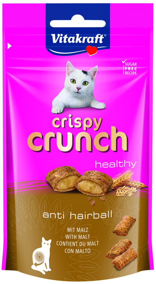 Kattesnacks Chrispy Crunch med malt