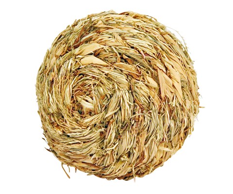 Flettet gressball til smådyr