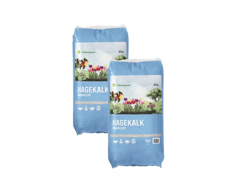 Hagekalk granulert 20 kg - 2 pk
