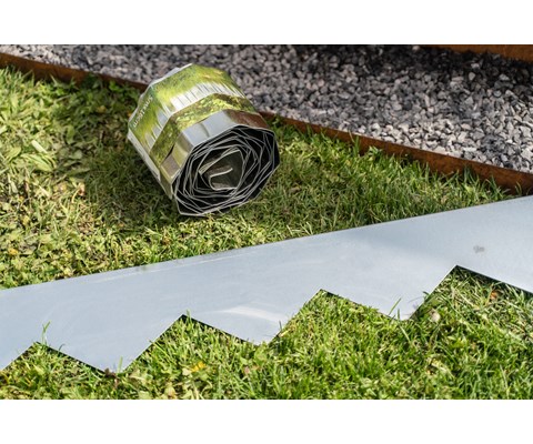 Gresskant galvanisert 16 cm x 5 m