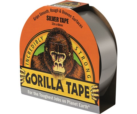 Lerretstape sølv 48 mm x 32 m